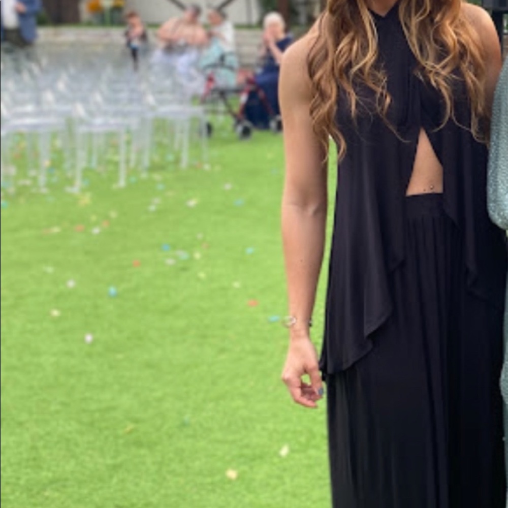 free people beach two piece black jumpsuit